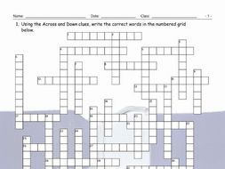 Clothing Accessories Footwear Crossword Puzzle Teaching Resources Clothing Accessories Footwear Crossword Puzzle Teaching Resources