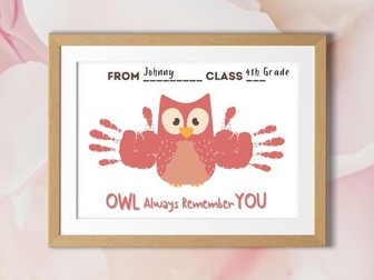 Personalized Teacher Appreciation Handprint Art