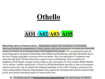 Othello essay plans from an A* student