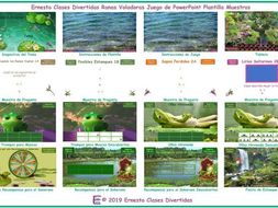 Flying Frogs Spanish PowerPoint Game TEMPLATE FREE READ ONLY SHOW