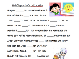 my daily routine essay in german