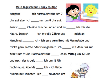 GCSE German- talking about my Daily Routine
