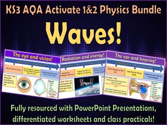 Waves AQA Activate 1&2 KS3 Science Bundle