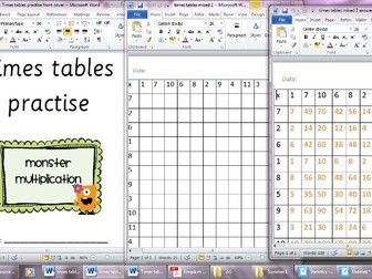 Times Tables Booklets