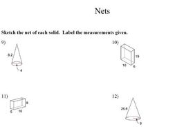 GCSE maths worksheet: Nets | Teaching Resources