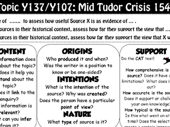 OCR AS Y137  Mid-Tudor Crisis  Source booklet