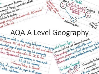 A Level Geography Revision Notes