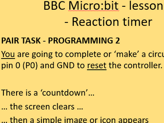 BBC microbit reaction timer - microbit block coding
