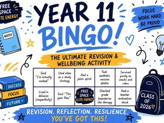 Year 11 Leavers’ Bingo Duo Activity Pack