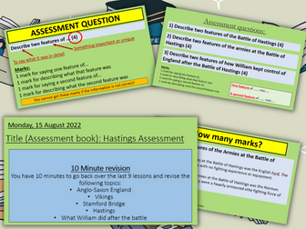 Battle of Hastings - Assessment - Ks3