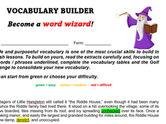 Vocabulary Wizard Booklet KS3