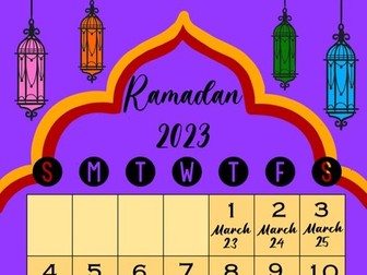 Ramadan 2023 calendar