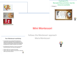 Montessori workshop for childcare/ childhood studies/ theory study
