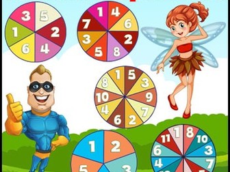 Game Spinners - 10 Printable & Smartboard Game Spinners