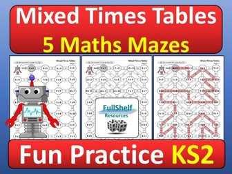 Times Tables Multiplication Mazes Activities