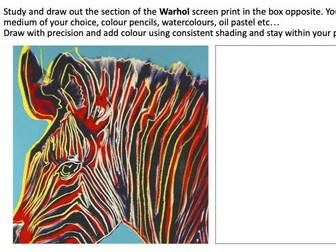 Artist Andy Warhol Worksheet - Cover Lesson