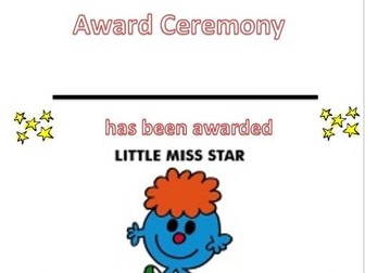 Mr Men and Little Miss Awards