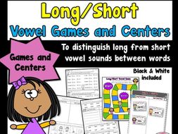 Long and Short Vowel Sound Games and Centers