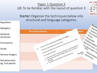 AQA Language Paper 1/Question 3