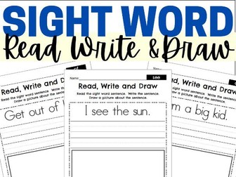 Fry 1-100 Sight Word Read Write and Draw