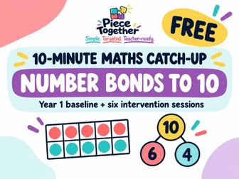 Year 1 Number Bonds to 10 Intervention