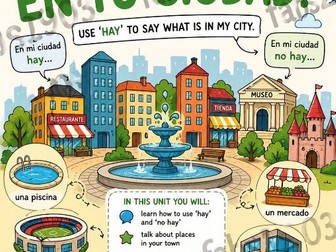 Handout Sheet Year 7 Spanish Present and Adjective Agreement in Town