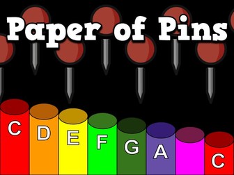 Paper of Pins - Boomwhacker Play Along Video and Sheet Music