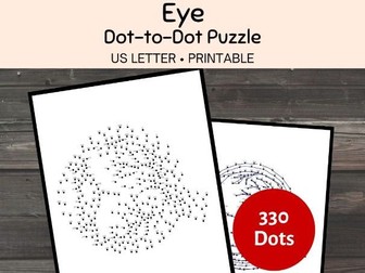 Eye Dot-to-Dot Puzzle, Visual Perception Activity