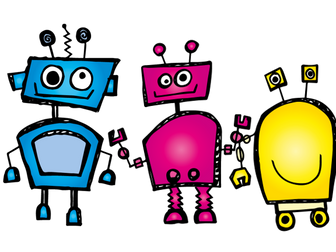 French PowerPoint and Games: The Basics (Robots theme)