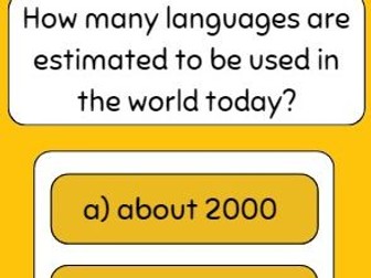 European Day of Languages - Quiz