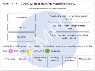 Food Science Do Now Activities