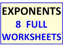 Exponents 8 Worksheets