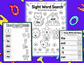 Sight Word Activities for Beginning Readers | 20 Fun Printable Worksheets