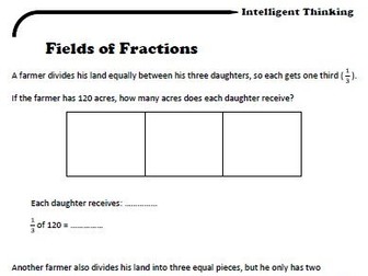 Fields of Fractions: Finding fractions of amounts