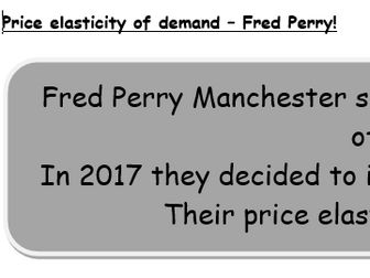 Price Elasticity of Demand (PED) Worksheets - A Level
