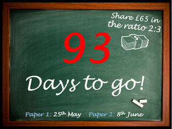 Days To Go - Maths GCSE 2017- A question a day!