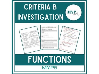 IB MYP Maths (Criteria B) - Functions Investigation