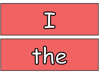 RWI Set 1 Red Words Flashcards
