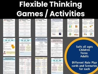 Flexible Think Activities Autism ADHD Problem Solving Scenarios Kid Play Therapy