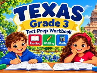 Texas Grade 3 STAAR Reading, Writing & Math Workbook