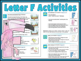 Letter F: activities to create and explore