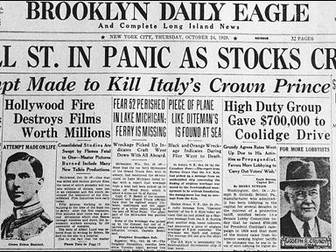 Causes of the Wall Street Crash, 1929