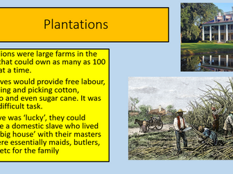 What was life like on the slave plantations?