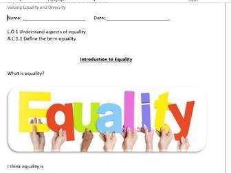 Valuing Equality And Diversity