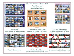 Vacations and Site Seeing Spots 6 Board Game Bundle