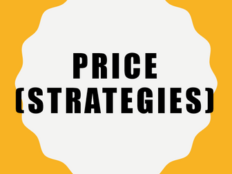 Pricing Strategies