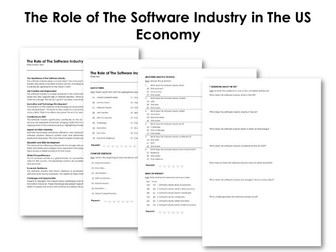 The Role of The Software Industry in The US Economy