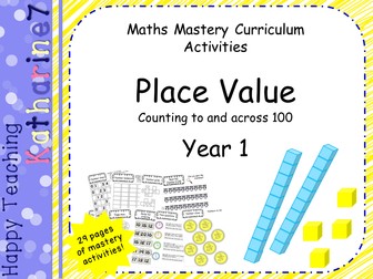 Maths mastery - Place Value: Year 1 - counting forwards and backwards to 100