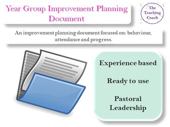 Year Group Improvement Planning Intervention Strategies - Pastoral Head of Year