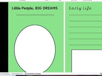 *Editable* Little People, Big Dreams Book Template